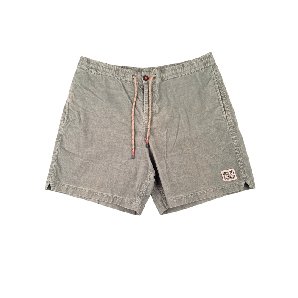 Howler Bros Mens Horizon Corduroy Shorts Sage Green Size 40 Casual Cotton Blend